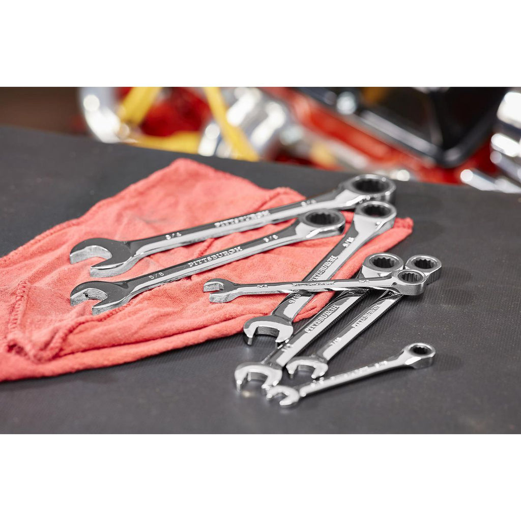 SAE Ratcheting Combination Wrench Set, 7-Piece C21122