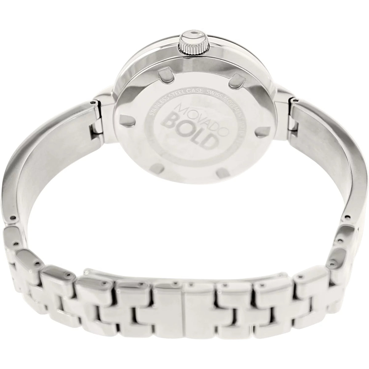 Silver Stainless-Steel Swiss Quartz Watch N39122