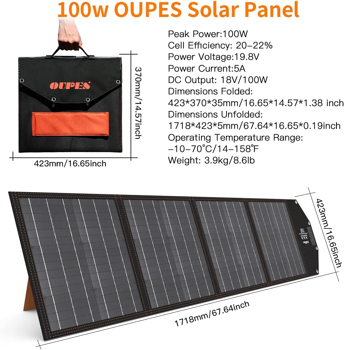Portable Power Station 600W Solar Generator with 100W Panel 186000mAh Battery Backup Z85022