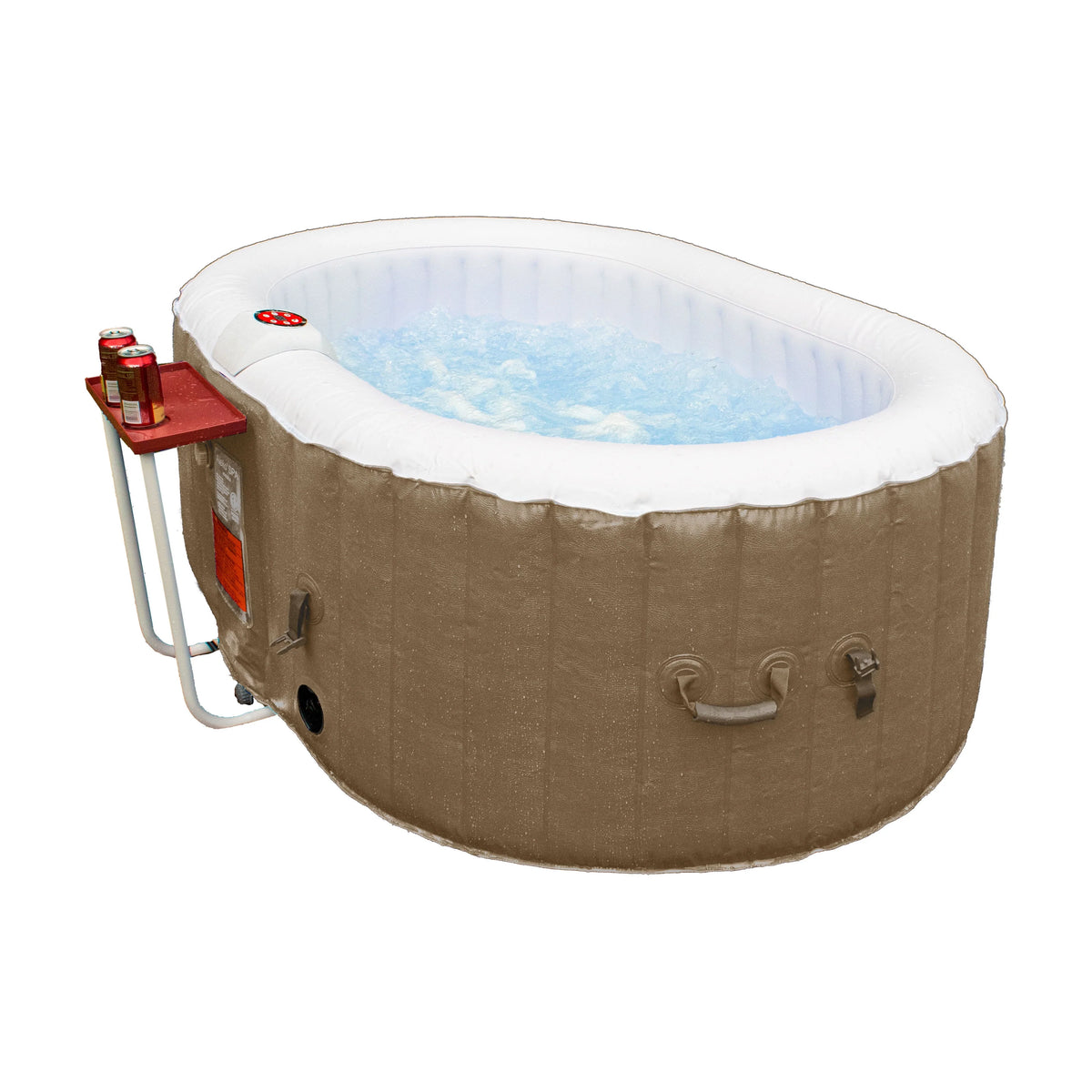145 Gallon 2 Person Brown Oval Inflatable Hot Tub N648