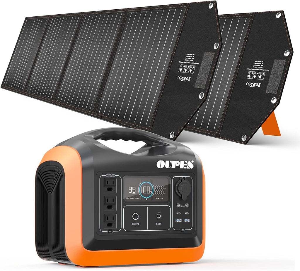 Portable Power Station 600W Solar Generator with 100W Panel 186000mAh Battery Backup Z85022