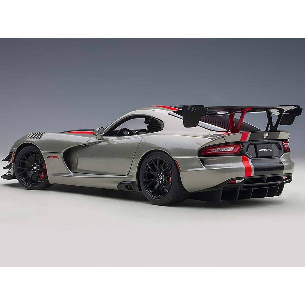 Metallic Silver Black Stripe Diecast Car P2645