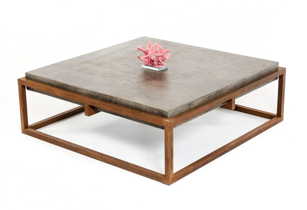 Concrete And Metal Coffee Table S7696