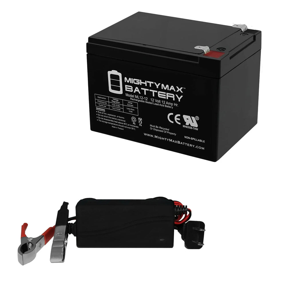 12V 12AH Battery with 12V 1A Charger H576914