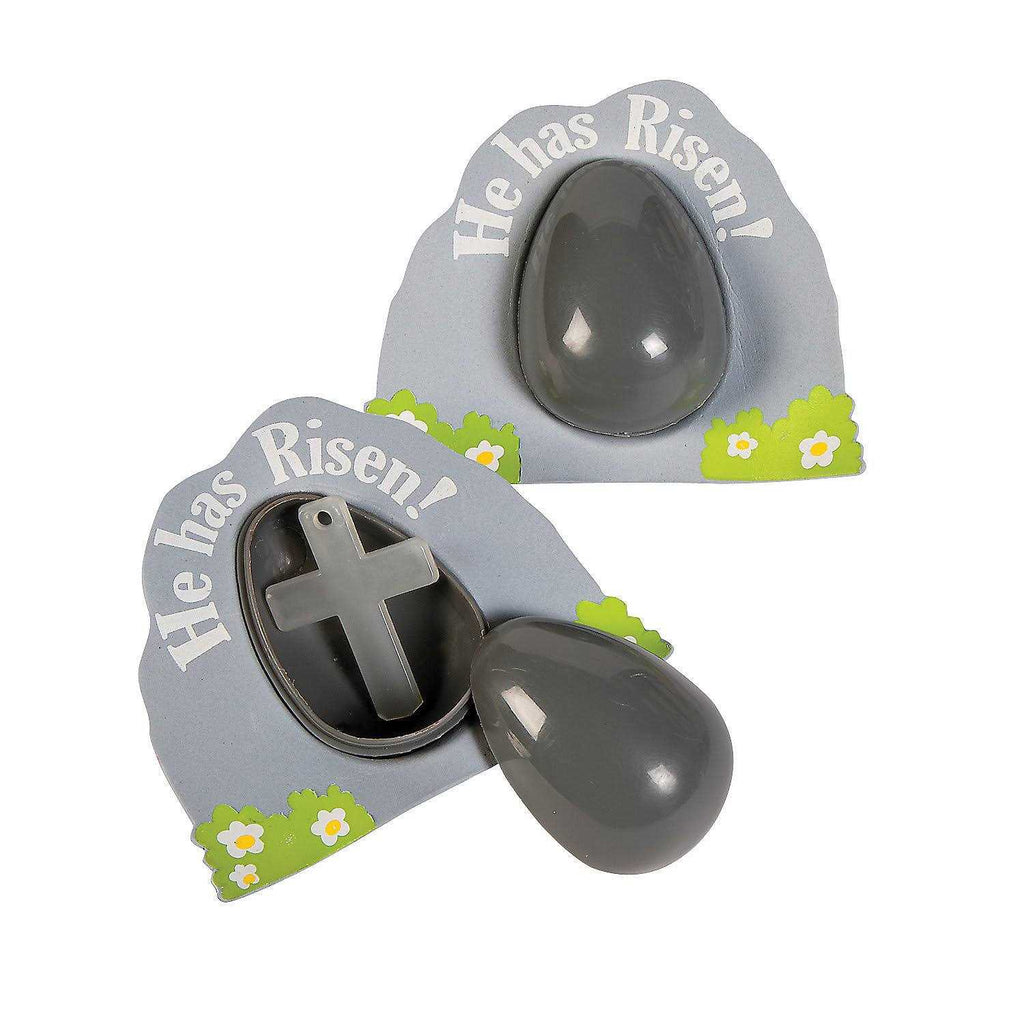 Glow-in-the-Dark Plastic Easter Eggs with Cross W692009