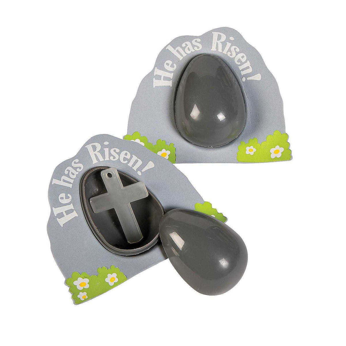 Glow-in-the-Dark Plastic Easter Eggs with Cross W692009