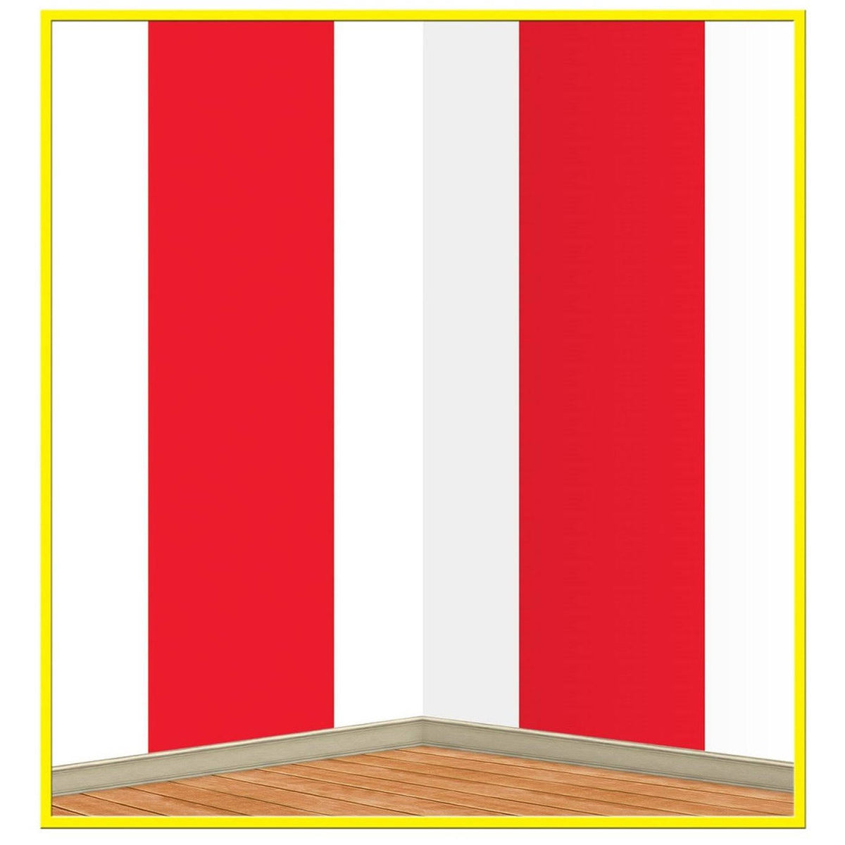 Red and White Striped Photo Backdrop Wall Decor B8678