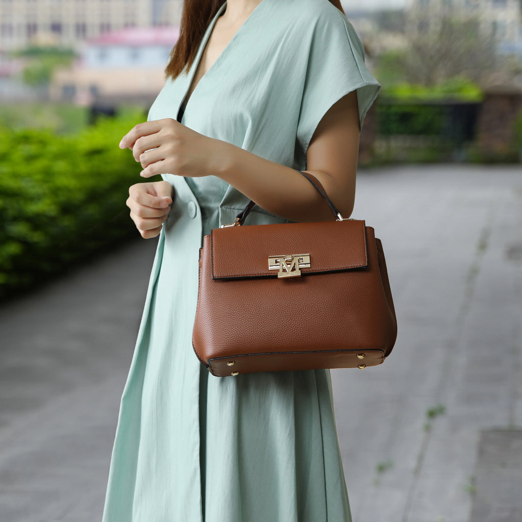 Black Vegan Leather Satchel & Wristlet Wallet A238