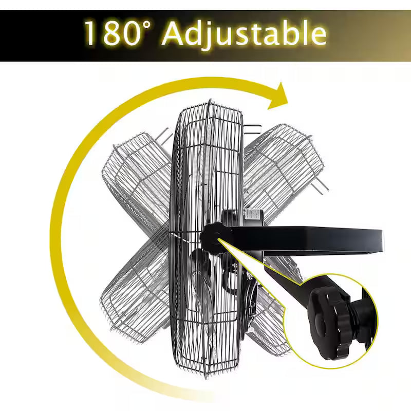 Yellow 2 Speeds 24 in. Wall Fan R163