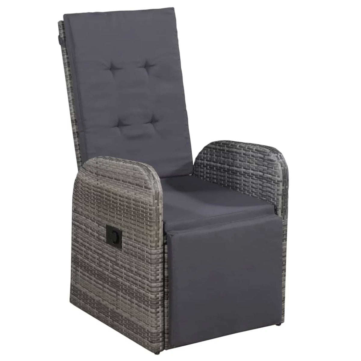 3 Piece Bistro Set with Cushions Poly Rattan Gray W537275
