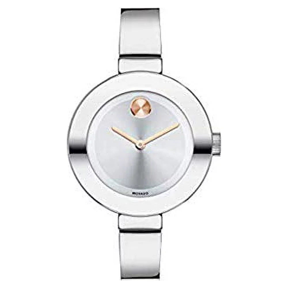 Silver Stainless-Steel Swiss Quartz Watch N39122