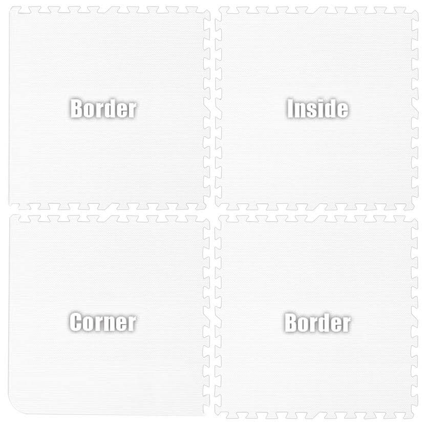 White 10 x 14 Eva Foam Interlocking Floor Set A94351