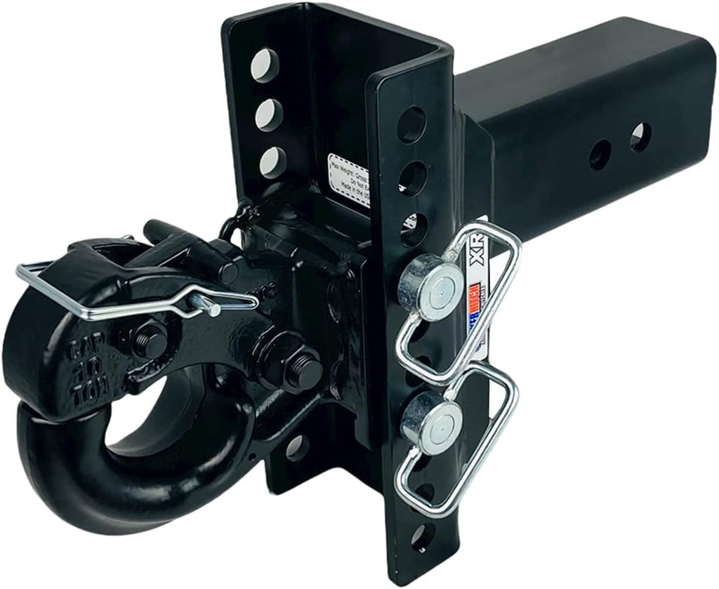 Pintle Hook Drop Ball Mount 12,000 lbs, Fits 3" Hitch K75702