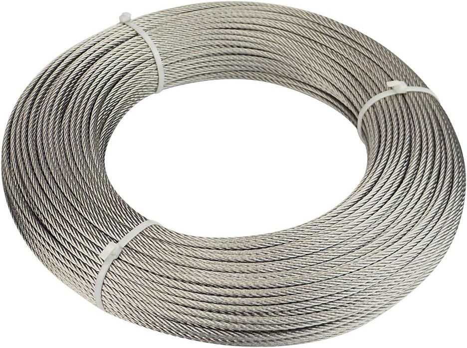 165Feet 5/32 Stainless Steel Wire Rope Y89919