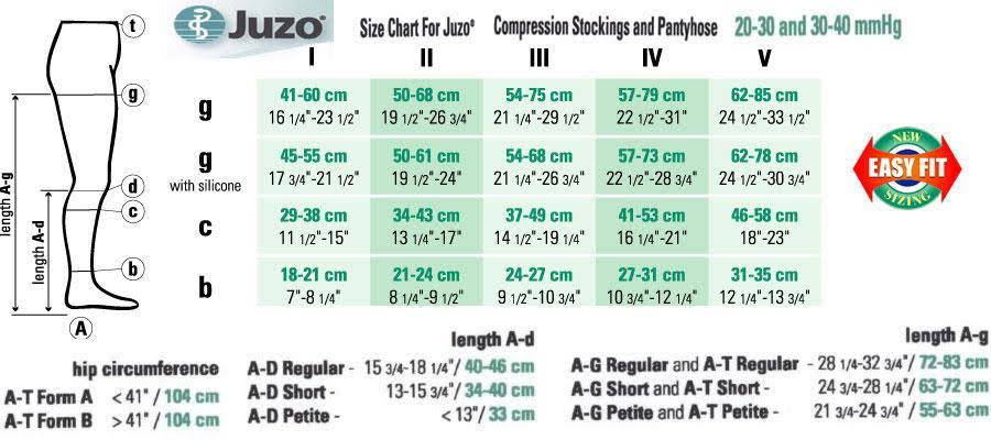 20-30 mmHg Silicone Thigh Compression Stockings V3454