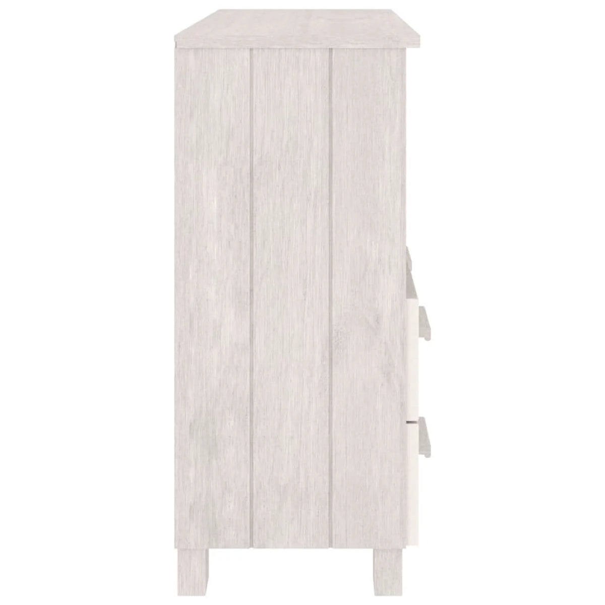 White Solid Wood Pine Sideboard A76691