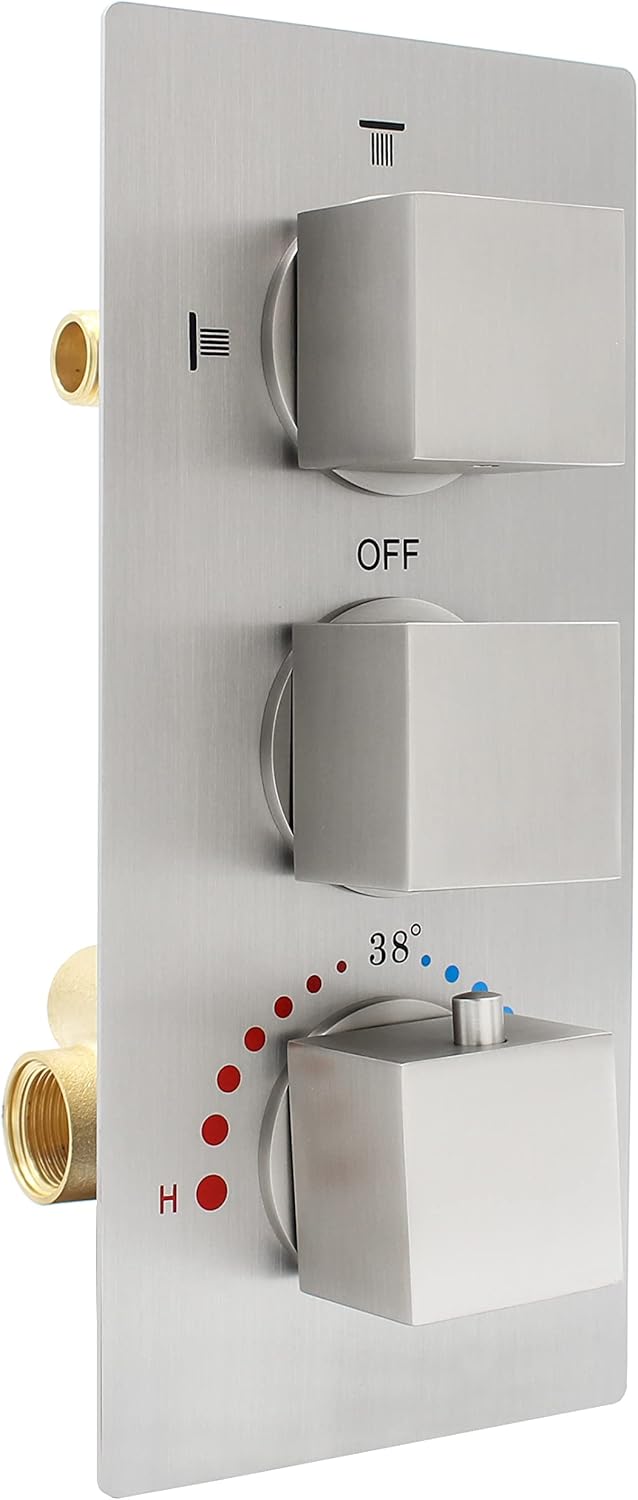 Matte Black 3 Way Brass Shower Valve Z7236