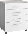 4 Door Base Cabinet 4 Drawer White C908234