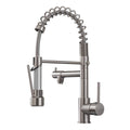 Nickel Pull Down Kitchen Faucet with Spring Spout I662855
