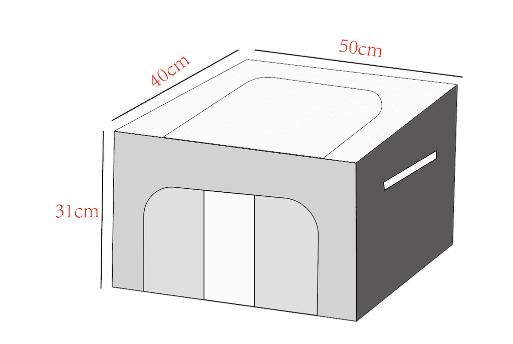 Storage Bag Clear Window Storage Bins Boxes Organizer With Steel Metal Frame W950440