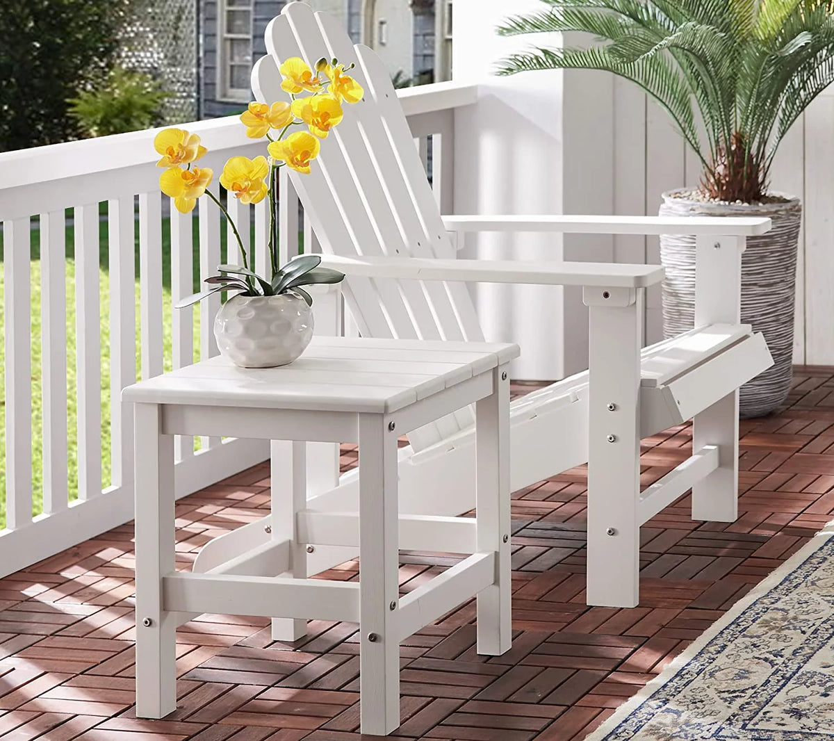 Black Polystyrene Outdoor Side Table Q41855