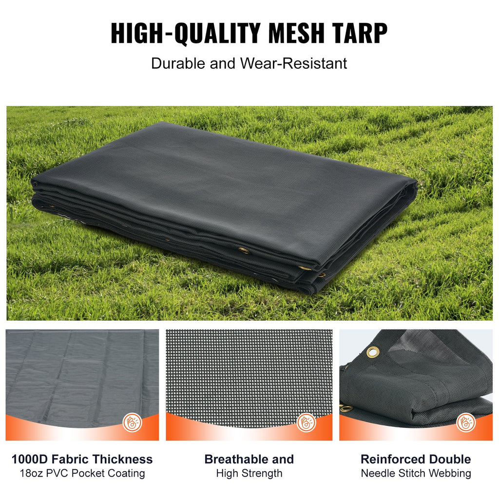 8 x 18 ft PVC 18oz Dump Truck Tarp Mesh Tarp B84183