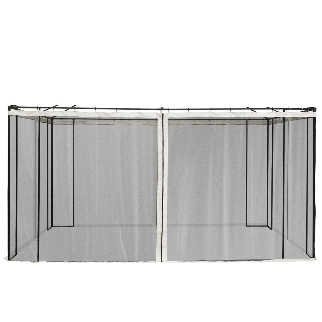 10' x 13' 4-panel Mesh Mosquito Netting Sidewalls with Zippers G69584