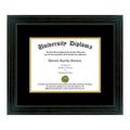 Black 1.5x22 Single Diploma Frame with Double Matting K6193