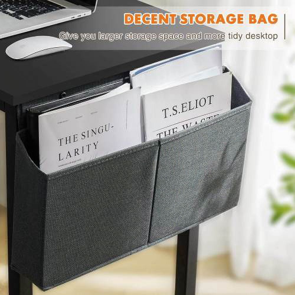 Black 31 Inch Wooden Office Desk with Storage P628423
